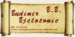 Budimir Bjelotomić vizit kartica
